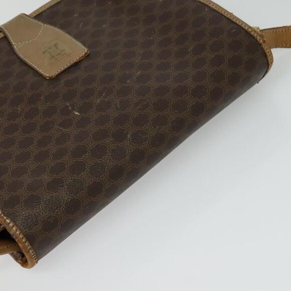 CELINE Macadam Canvas Shoulder Bag Pvc Leather Brown Gold - Picture 6 of 12